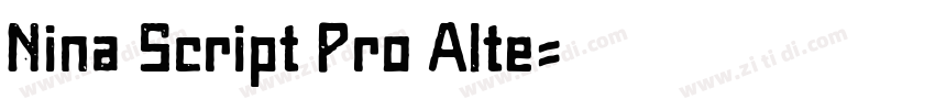 Nina Script Pro Alte字体转换